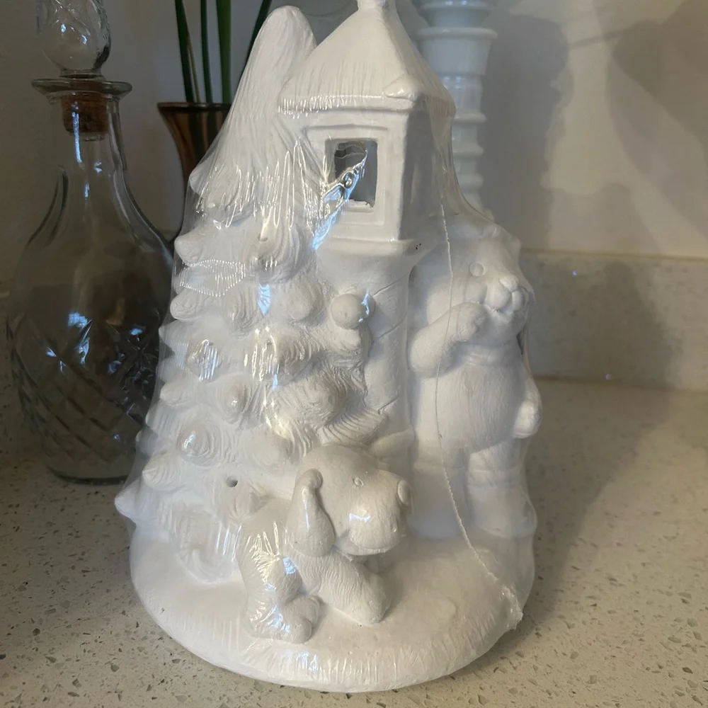 Unpainted Ceramic Bisque Christmas Tree Decoration